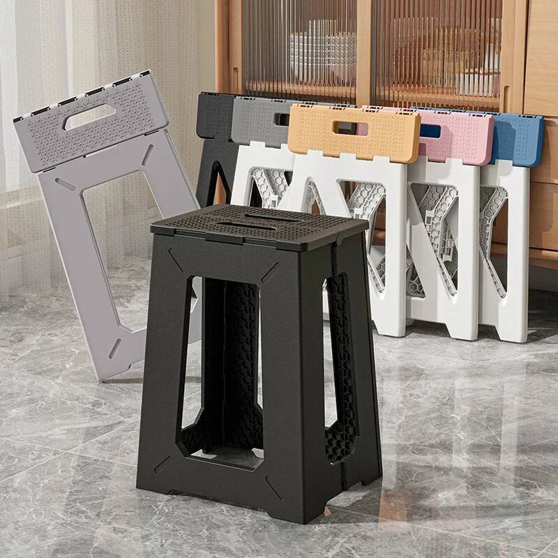 Outdoor Camping High Chair - Adult Plastic Stool Home Portable High