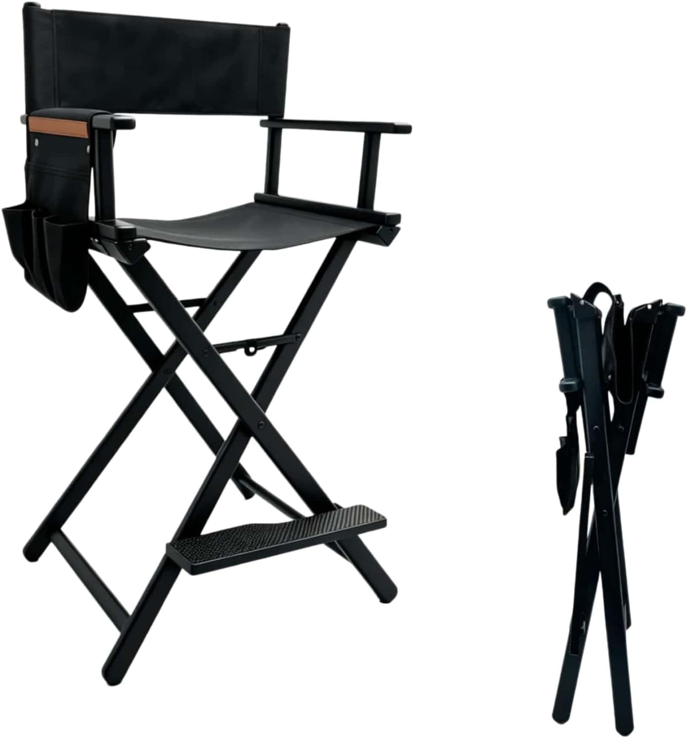 Outdoor Camping High Chair - Tall Director Chair Portable Aluminum Seating