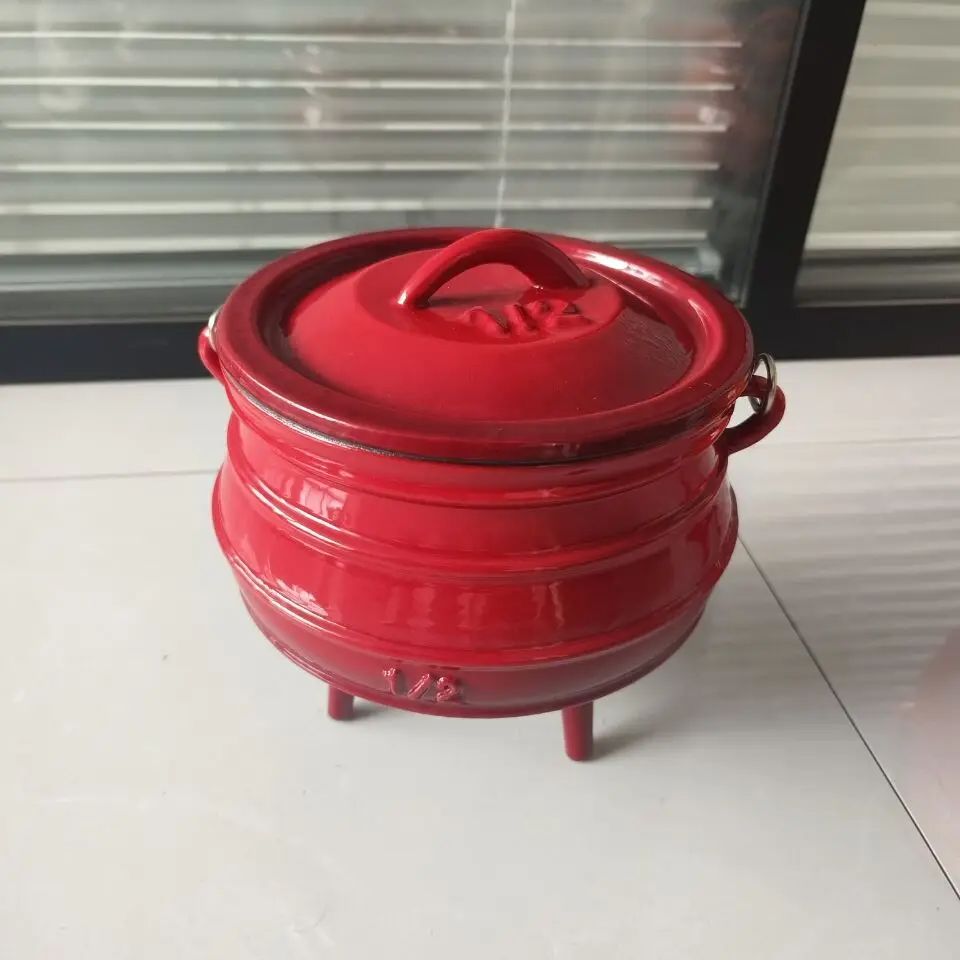 Outdoor Camping Oven - 1/2# Cast Iron Enamel Dutch Oven