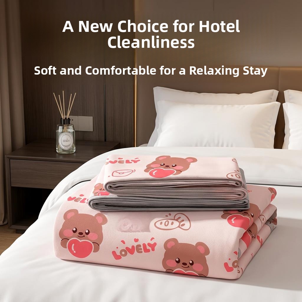 Outdoor Activities In Camping - Disposable Hotel Bed Linen Set Four-Piece