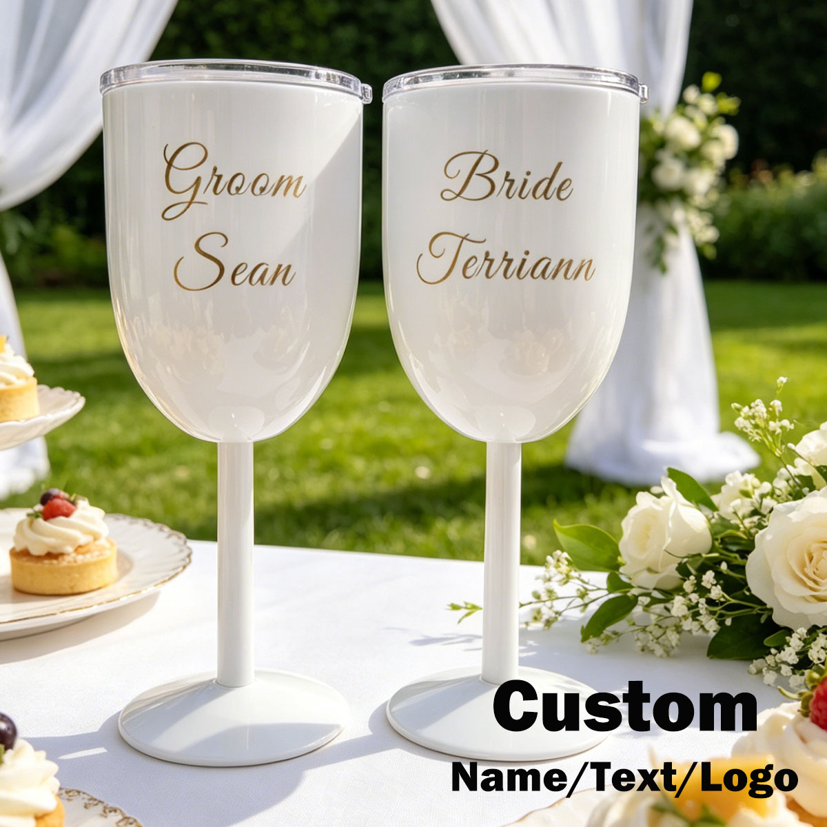 Outdoor Camping Items - Custom Stainless Steel Wine Glasses 10oz