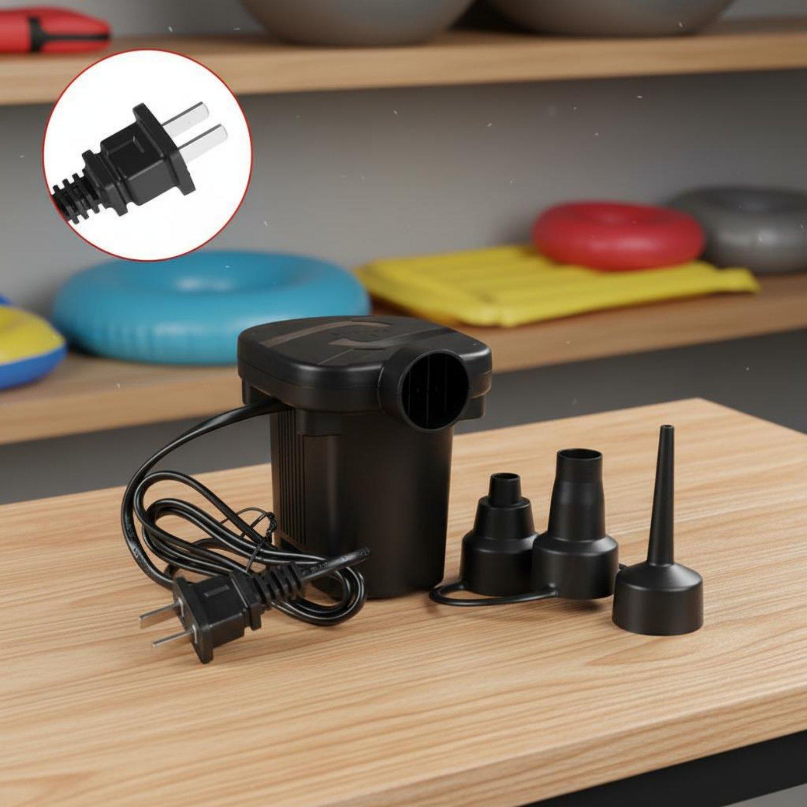 Camping Quiet - Electric Air Pump 3 Nozzles Included