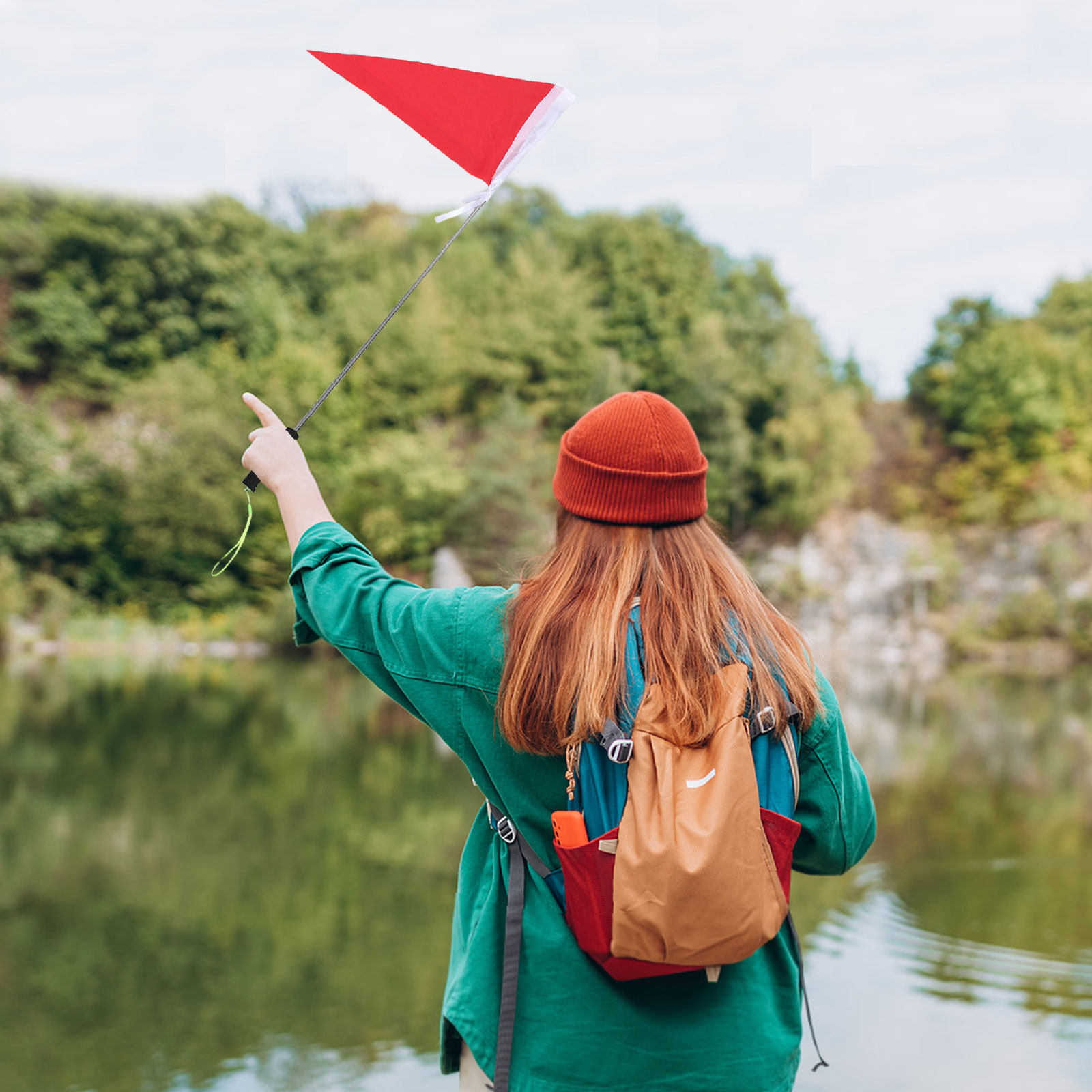 Outdoor Activities In Camping - 2Set Student Tour Guide Flag Pole