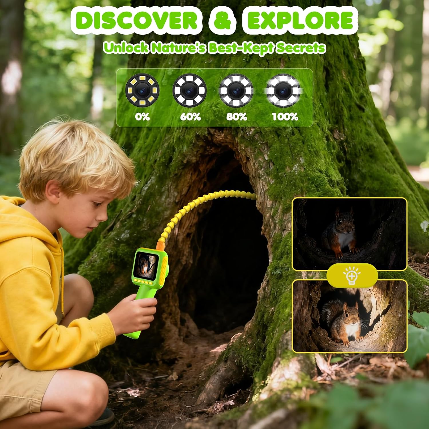 Outdoor Y Camping - Endoscope for Kids, Borescope Snake Camera