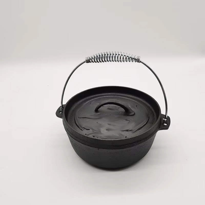 Outdoor Camping Oven - 2QT Cast Iron Camp Dutch Oven