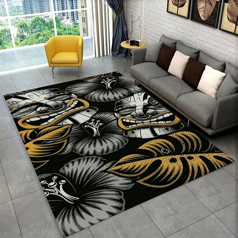 Outdoor Camping Mats Large - Mayan Mask Aztec Totem Large Area