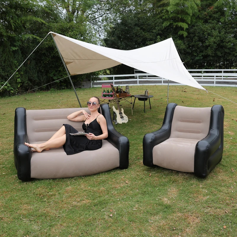 Air Mattress Inflatable Sofa D - Outdoor Camping Inflatable Tent ulasan dan harga
