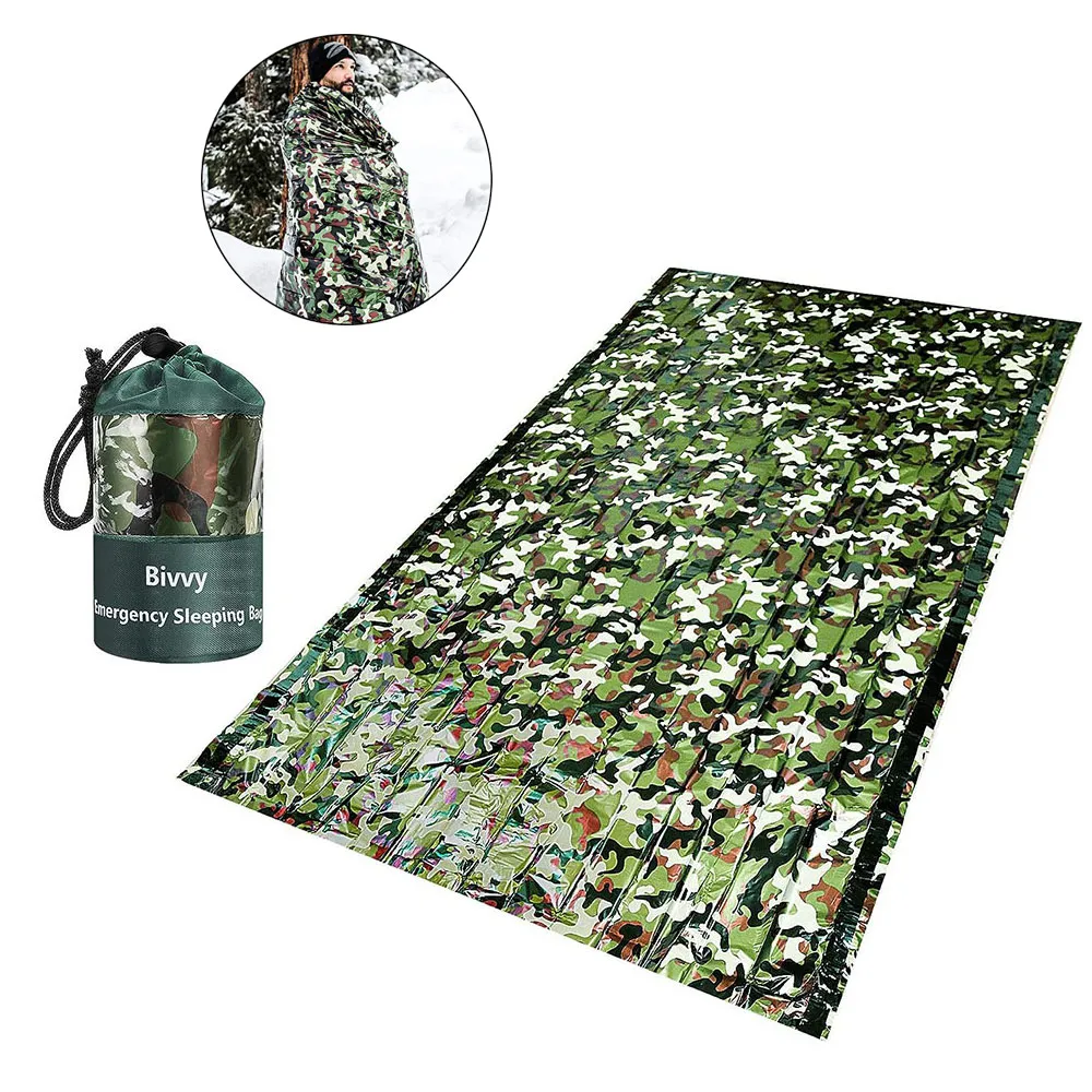 PE Emergency Sleeping Bag Camo - Bivvy Bag Emergency ulasan dan harga