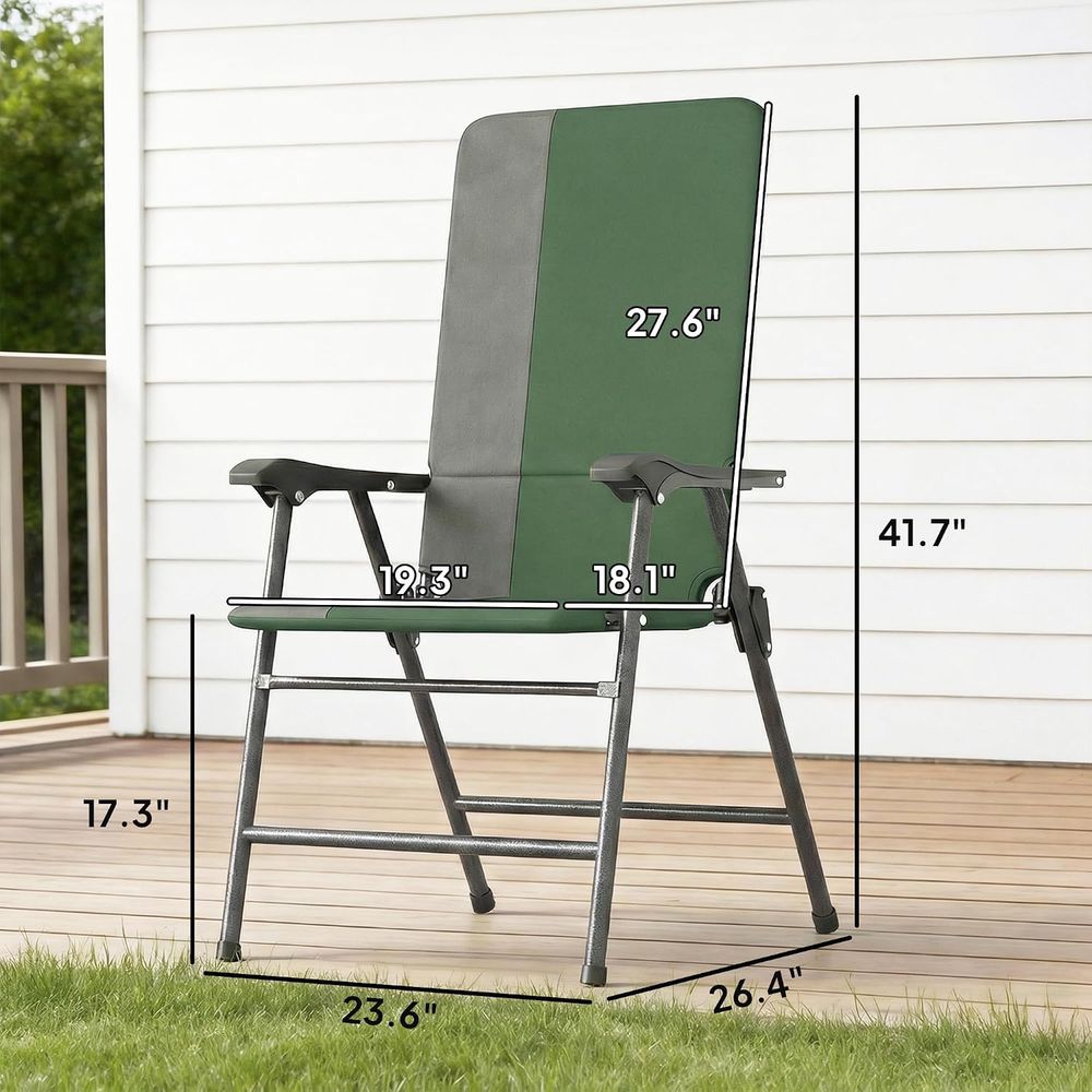 Padded High Back Armrests Outd - Outdoor Camping Decke ulasan dan harga