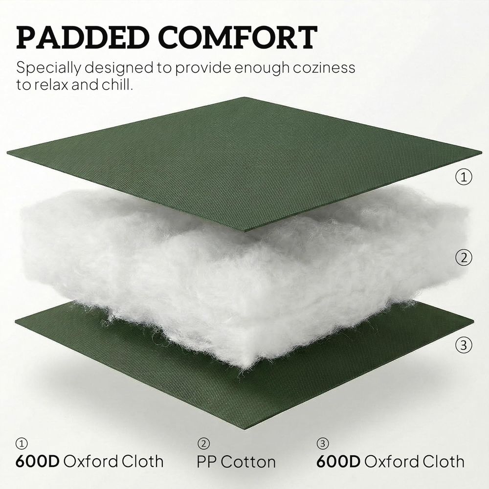 Padded High Back Armrests Outd - Outdoor Camping Decke ulasan dan harga