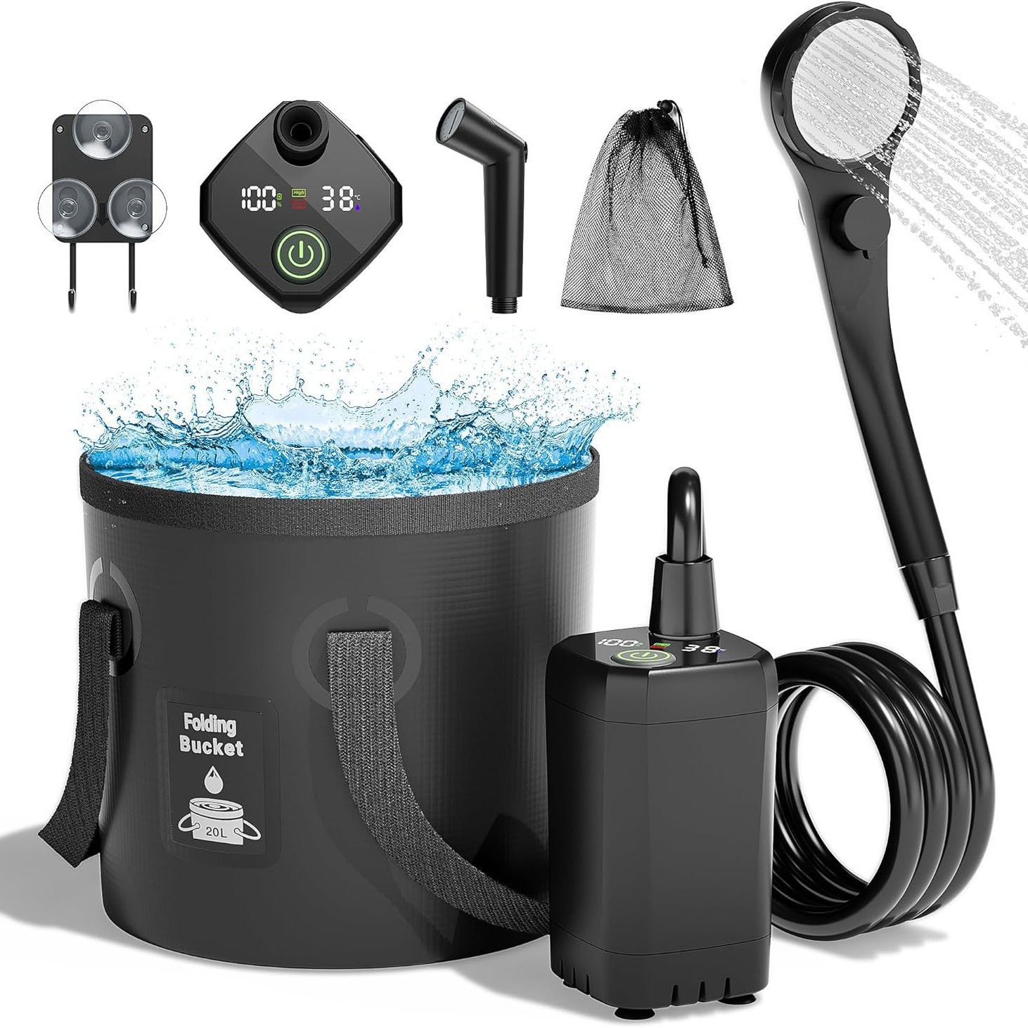 Portable Self-Priming Electric - Portable Camping Shower ulasan dan harga
