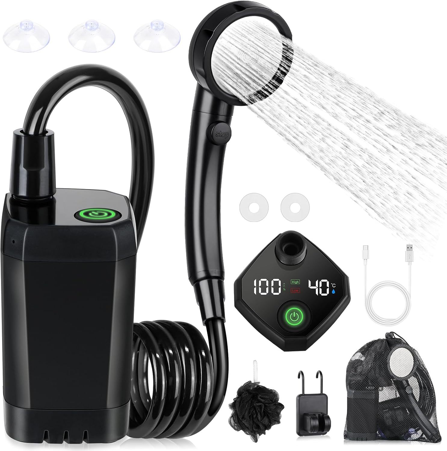 Portable Self-Priming Electric - Portable Camping Shower ulasan dan harga