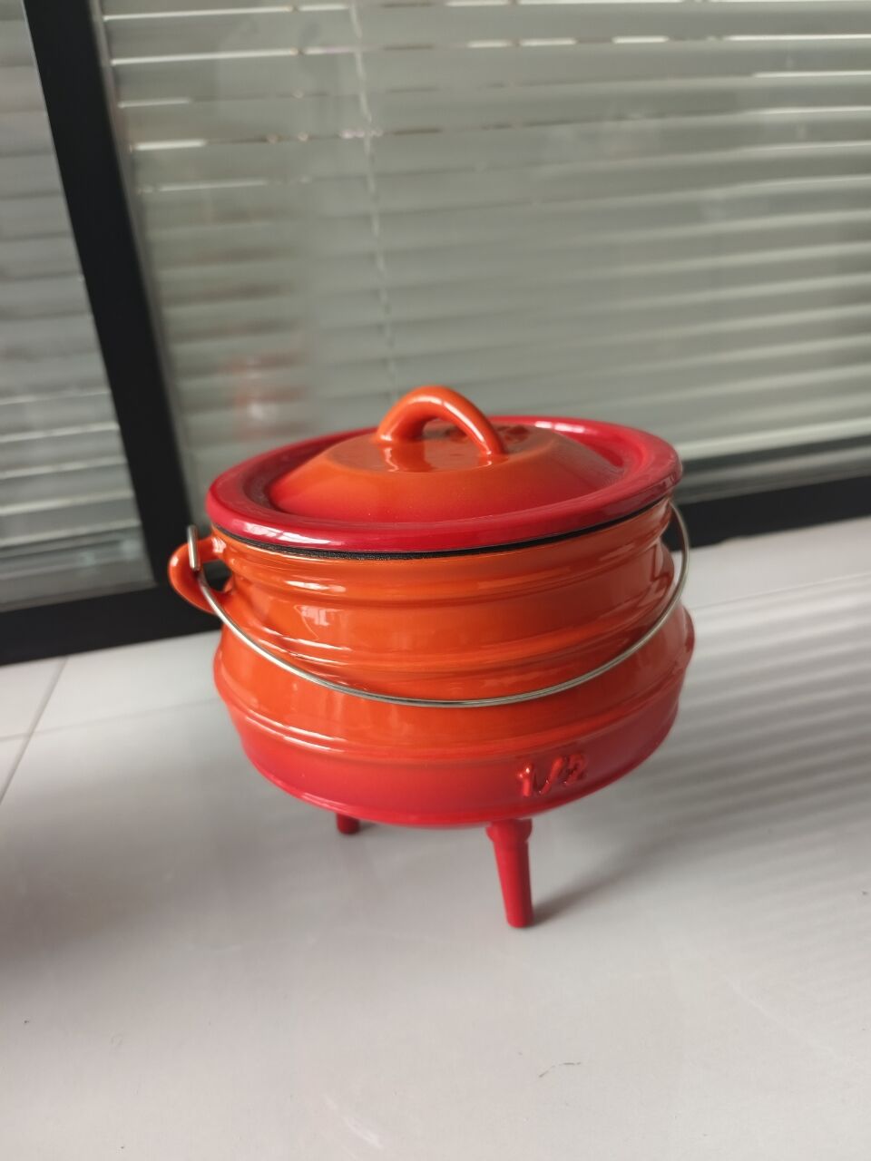 1/2# Cast Iron Enamel Dutch Ov - Outdoor Camping Oven ulasan dan harga