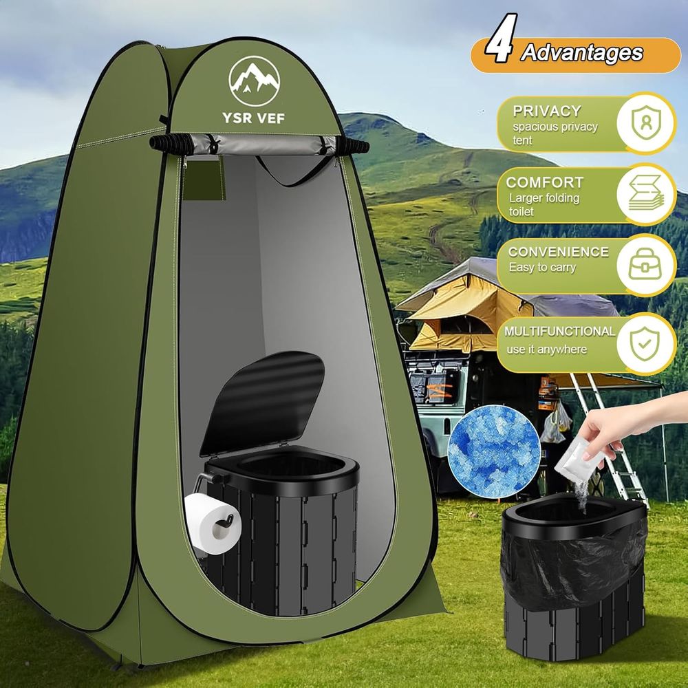 Portable Toilet Kit, Camping T - Outdoor Camping Bag ulasan dan harga