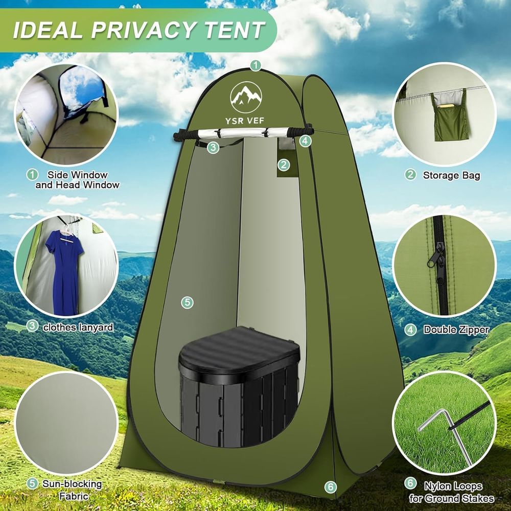 Portable Toilet Kit, Camping T - Outdoor Camping Bag ulasan dan harga