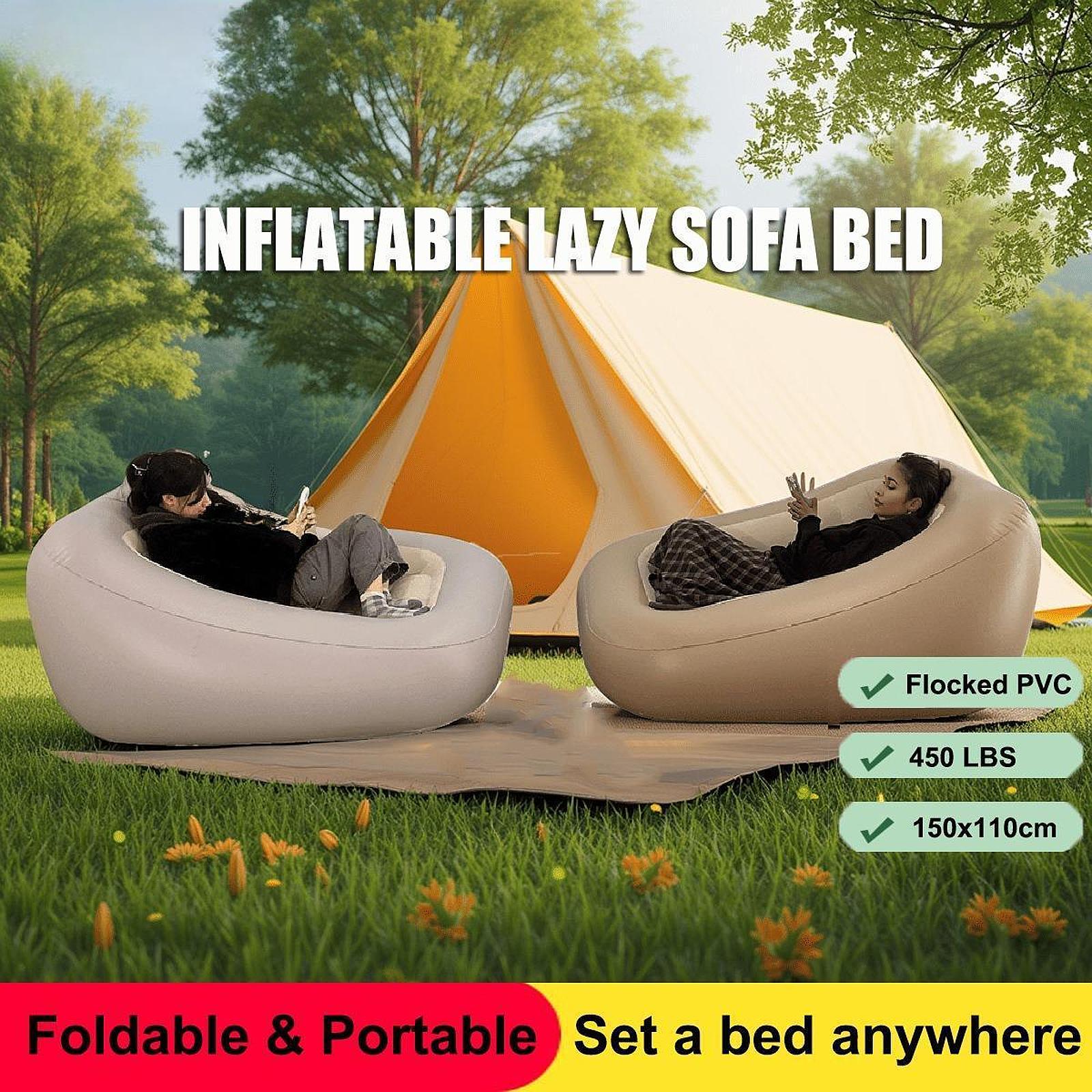 Inflatable Sofa Folding Chair  - Bed Outdoor Camping ulasan dan harga
