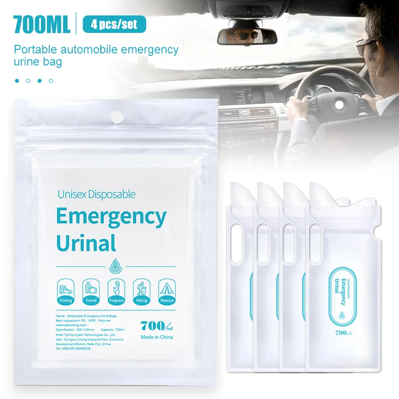 4PCS 700ml Car Urine Bag Emerg - Bivvy Bag Emergency ulasan dan harga