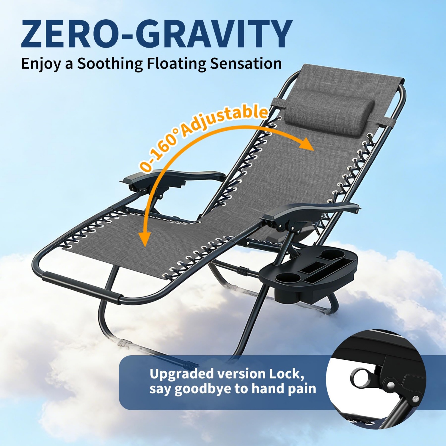 2 Pack Zero Gravity Chair with - Outdoor Camping Decke ulasan dan harga