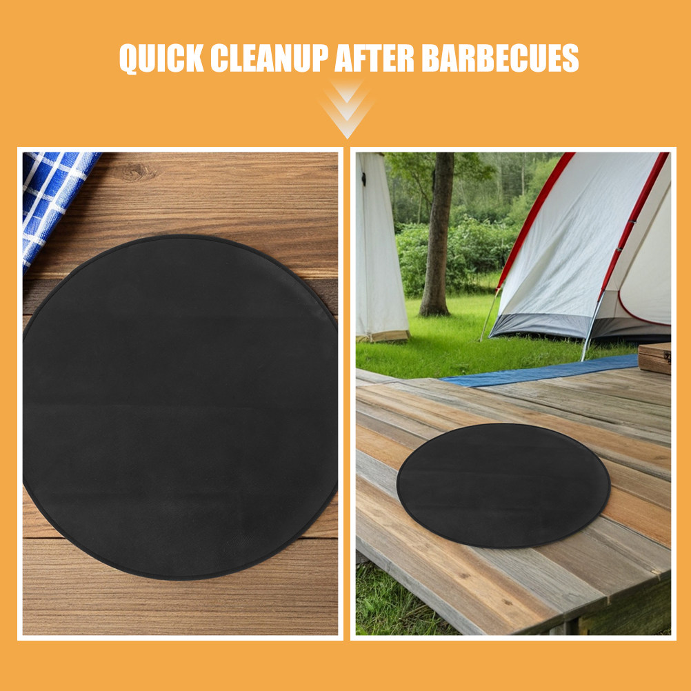 Fireproof Round Bbq Mat 24 Inc - Outdoor Camping Gas Stove ulasan dan harga