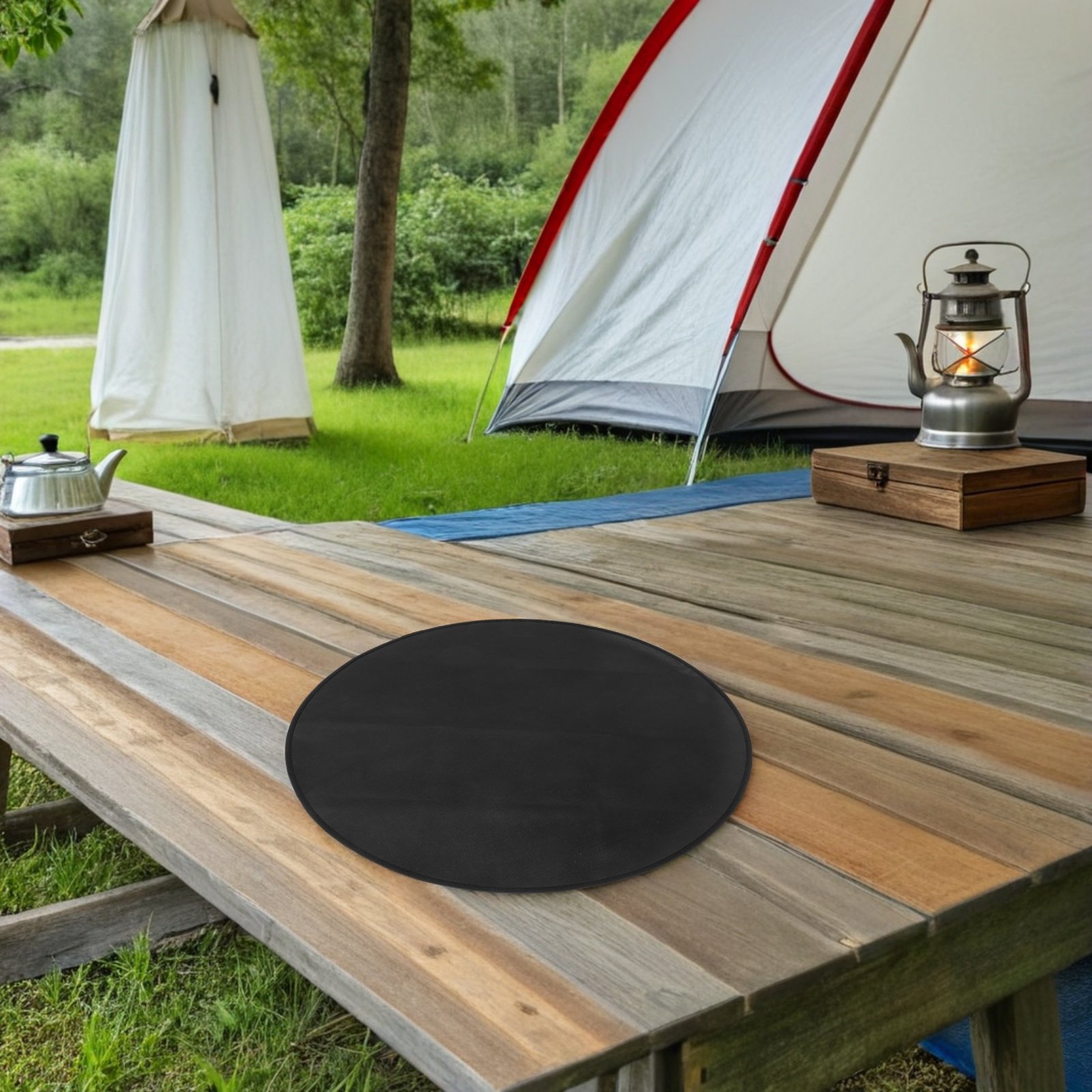Fireproof Round Bbq Mat 24 Inc - Outdoor Camping Gas Stove ulasan dan harga