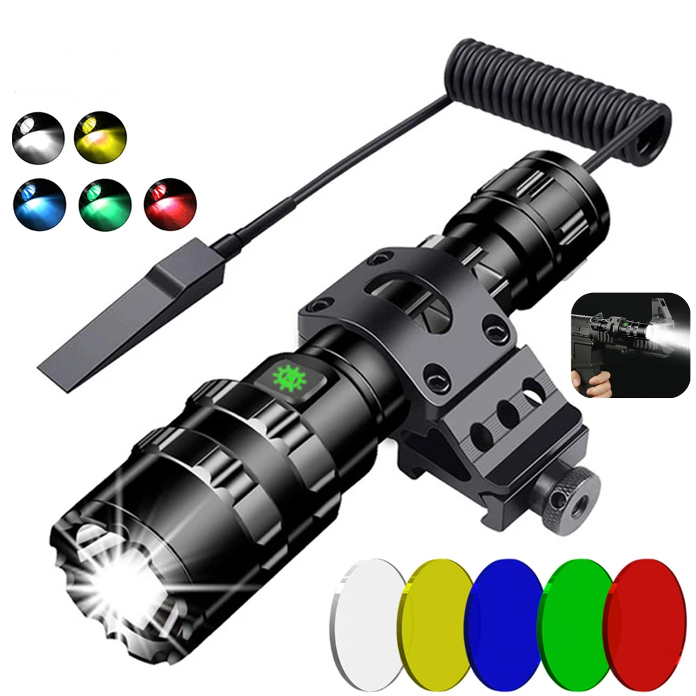 LED Tactical Hunting Flashligh - Outdoor Camping Glamping Share ulasan dan harga