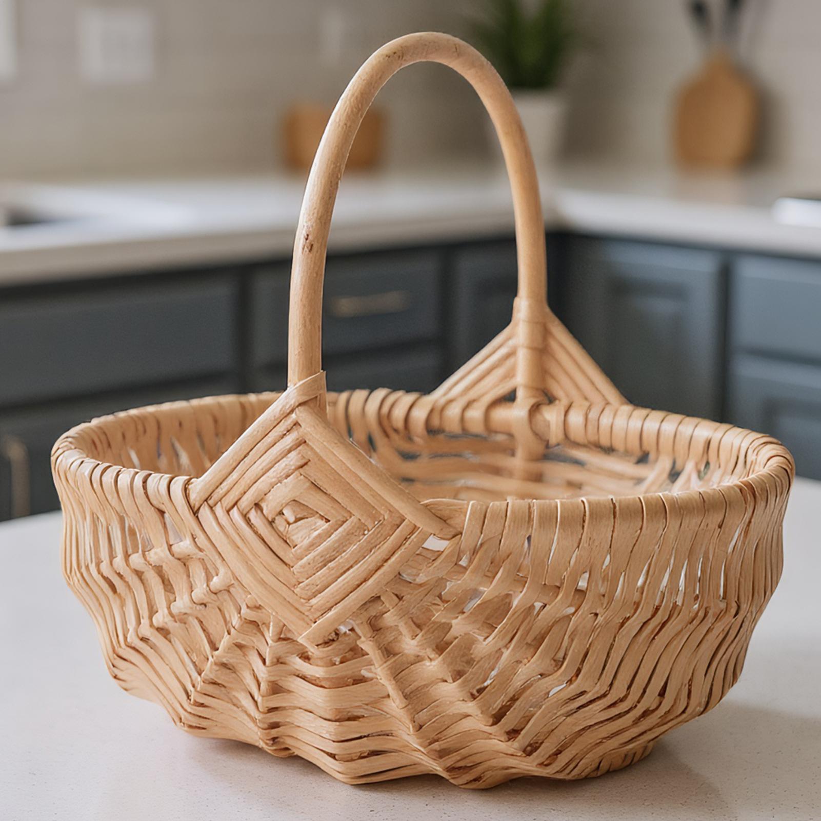 Woven Wicker Picnic Basket Wit - Outdoor Activities In Camping ulasan dan harga