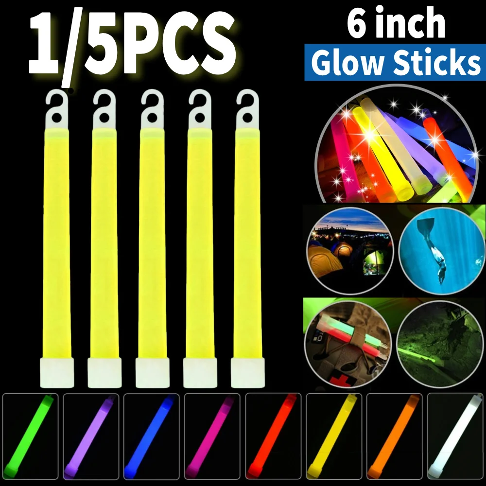 1/5PCS LED Glow Stick with Hoo - Glow Sticks Survival ulasan dan harga