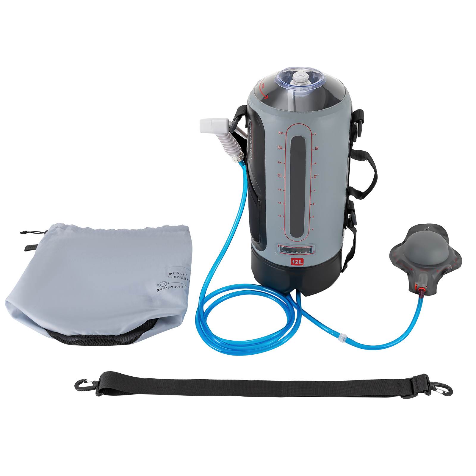 12L Camping Shower Solar Showe - Portable Camping Shower ulasan dan harga