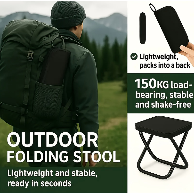  Folding Fishing Stool Portab - Outdoor Camping Bag ulasan dan harga