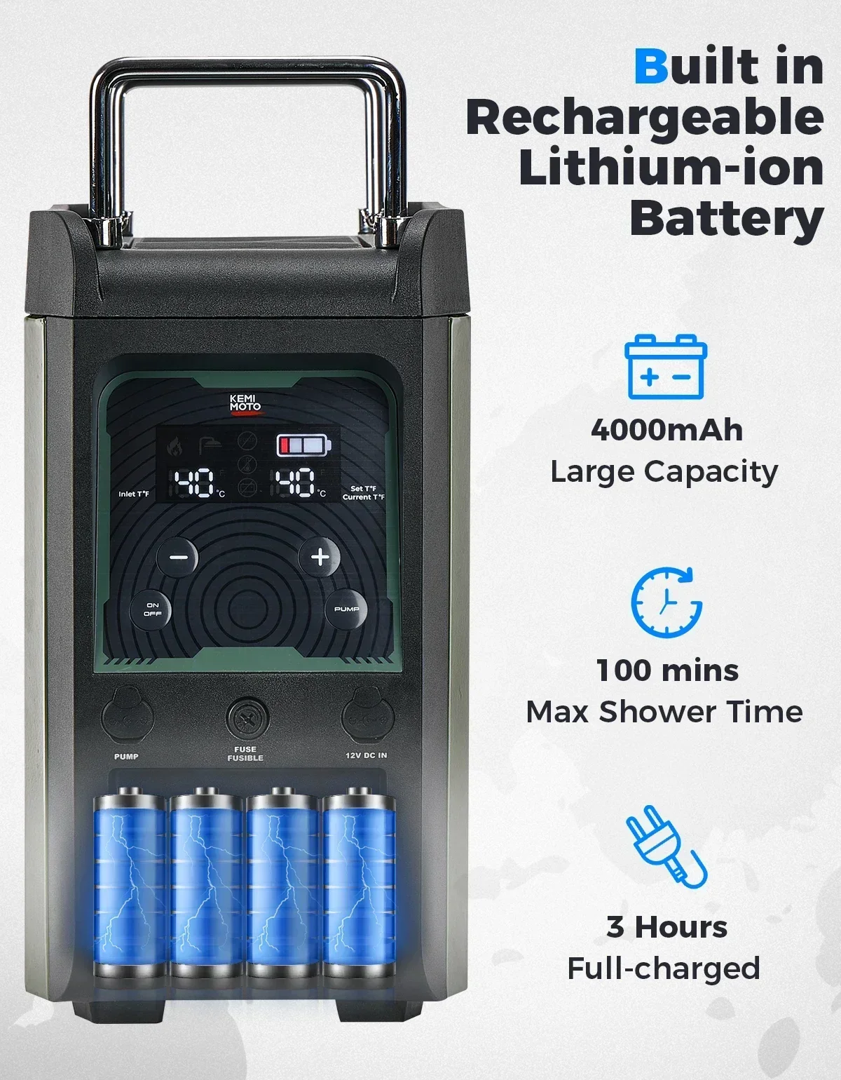 KEMIMOTO Water Heater Portable - Portable Camping Shower ulasan dan harga
