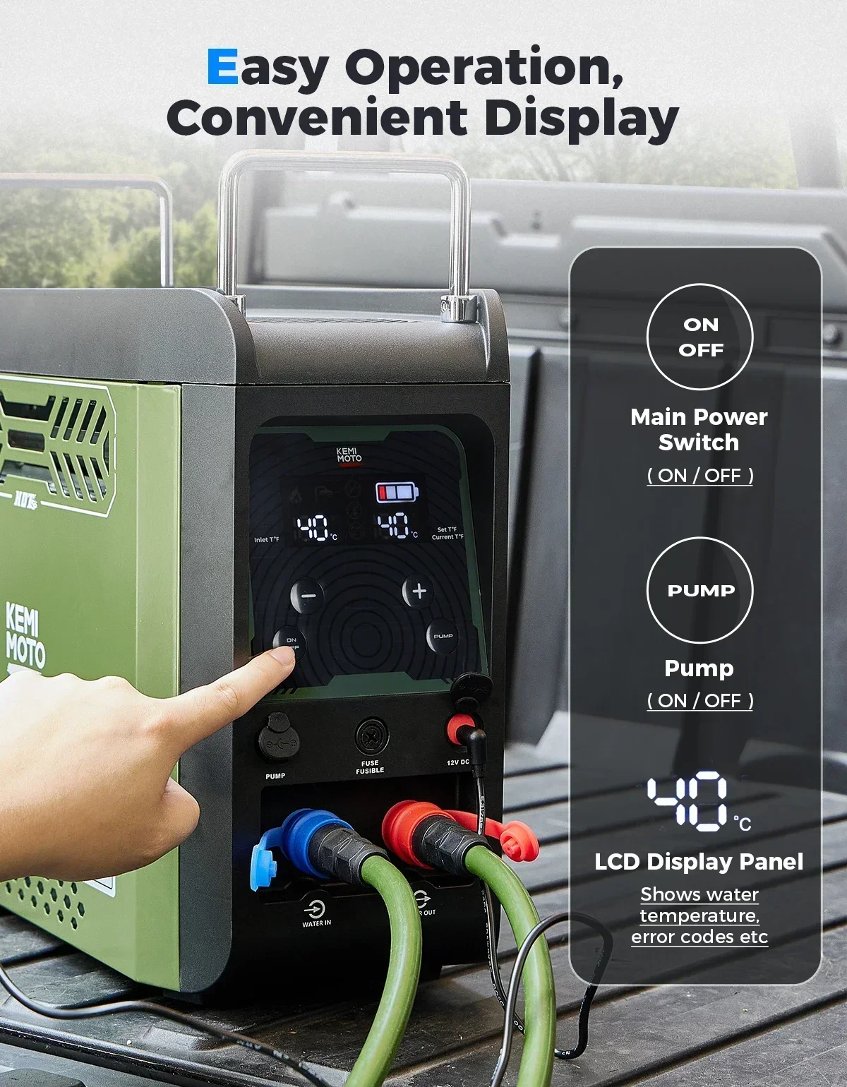 KEMIMOTO Water Heater Portable - Portable Camping Shower ulasan dan harga