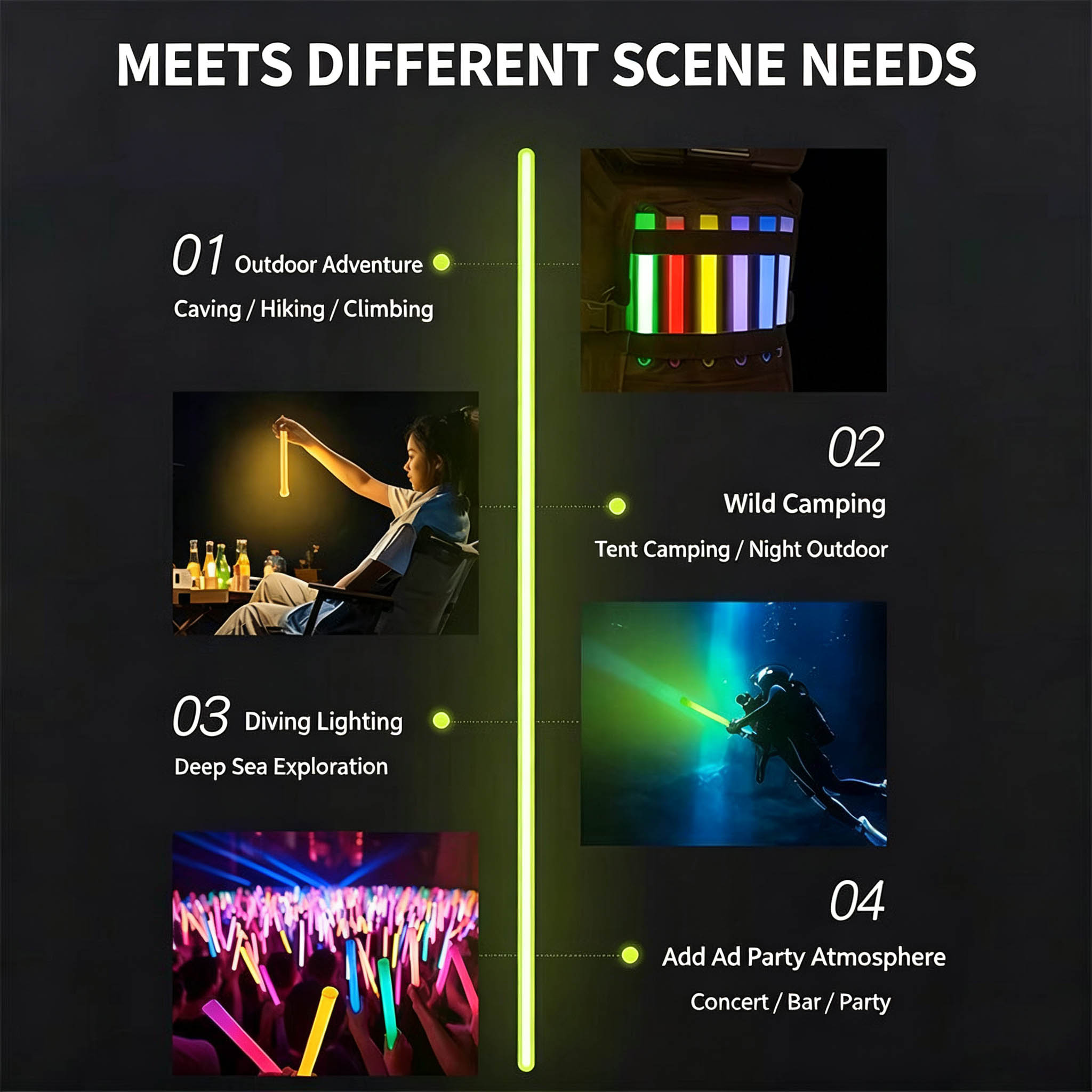 6-Inch Tactical Glow Sticks fo - Glow Sticks Survival ulasan dan harga