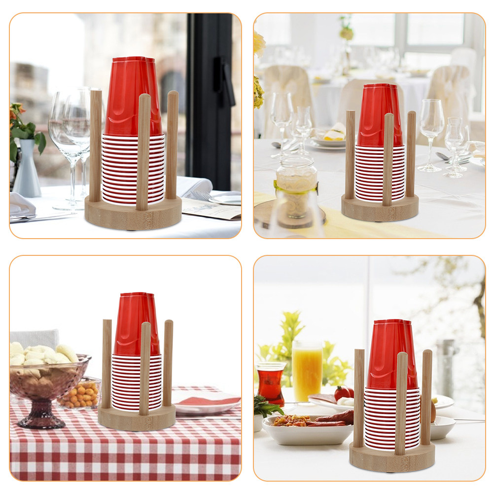 Compact Wooden Cup Holder for  - Outdoor Activities In Camping ulasan dan harga
