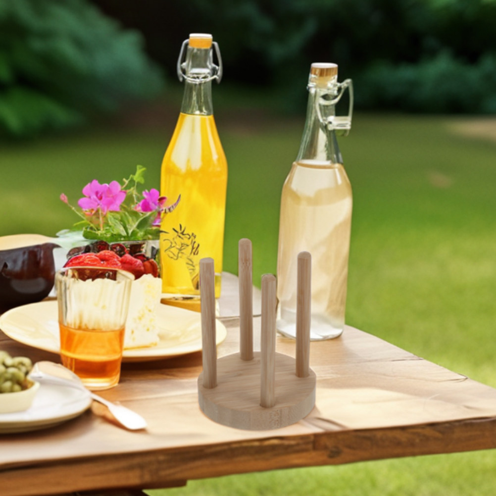 Compact Wooden Cup Holder for  - Outdoor Activities In Camping ulasan dan harga