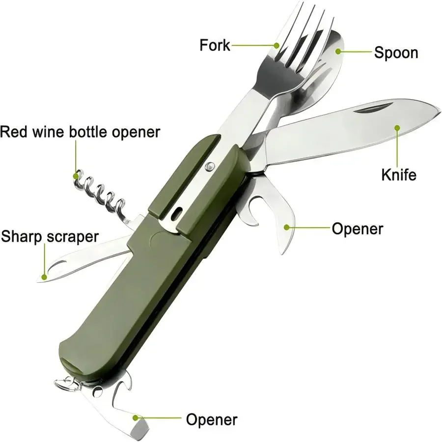 Camping Gear 5-in-1 Stainless  - Camping Quiet ulasan dan harga