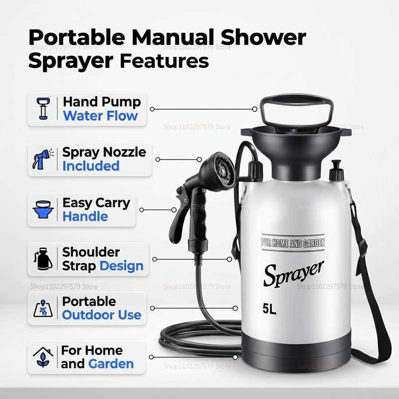 Portable Camping Shower 5L Man - Portable Camping Shower ulasan dan harga
