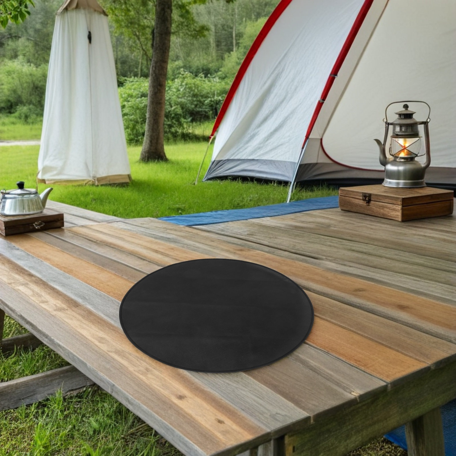 24 Inch Round Heat Resistant F - Outdoor Camping Decke ulasan dan harga