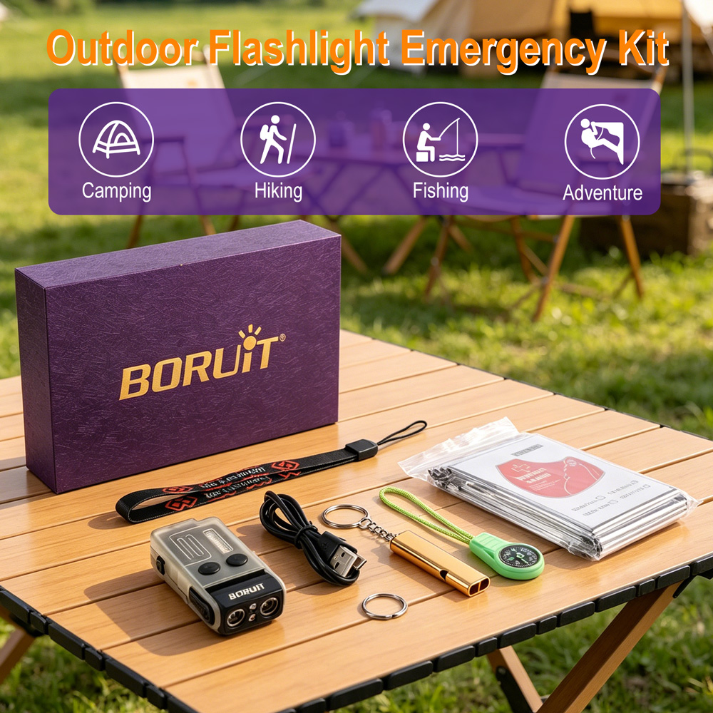 BORUiT V20 EDC Flashlight 1000 - Outdoor Camping Glamping Share ulasan dan harga