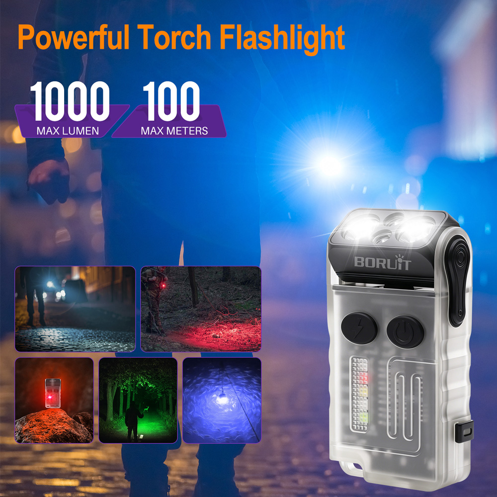 BORUiT V20 EDC Flashlight 1000 - Outdoor Camping Glamping Share ulasan dan harga