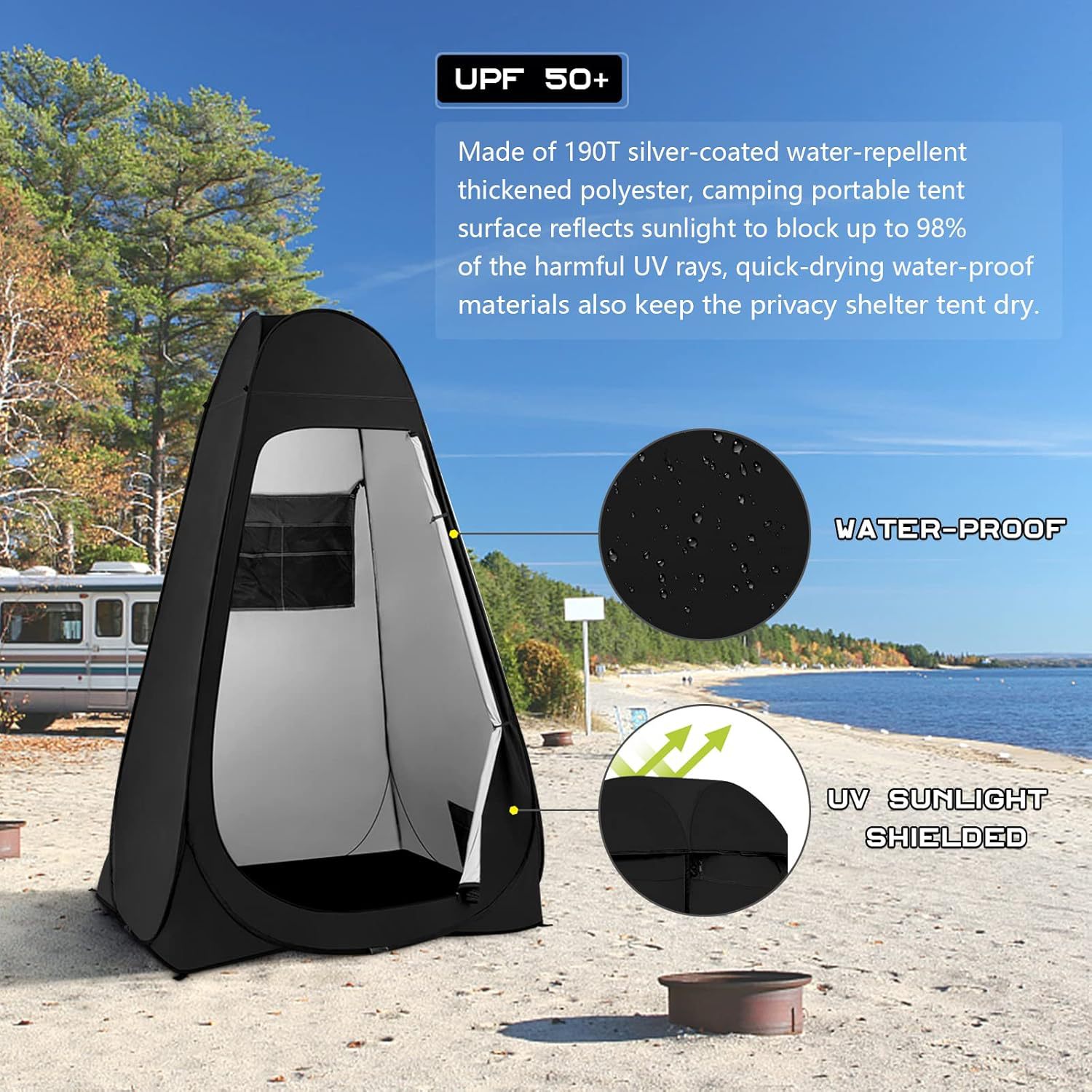 Pop Privacy Portable Outdoor T - Outdoor Camping Toilet Tent ulasan dan harga
