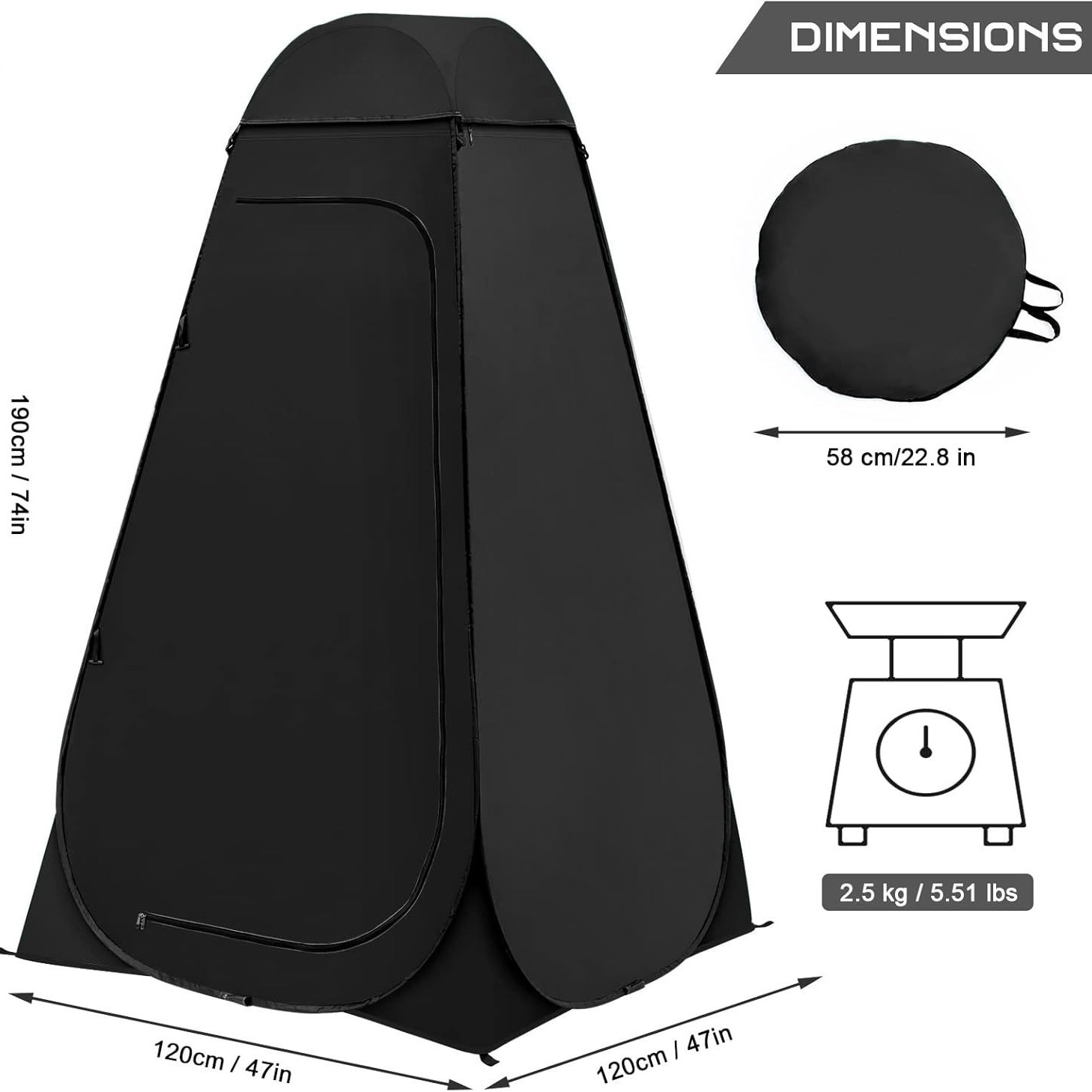 Pop Privacy Portable Outdoor T - Outdoor Camping Toilet Tent ulasan dan harga