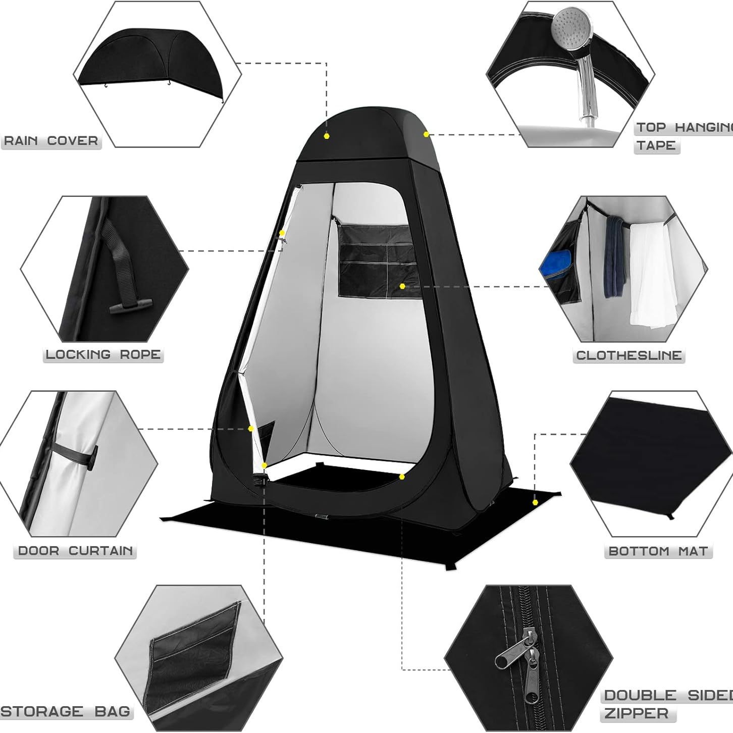 Pop Privacy Portable Outdoor T - Outdoor Camping Toilet Tent ulasan dan harga