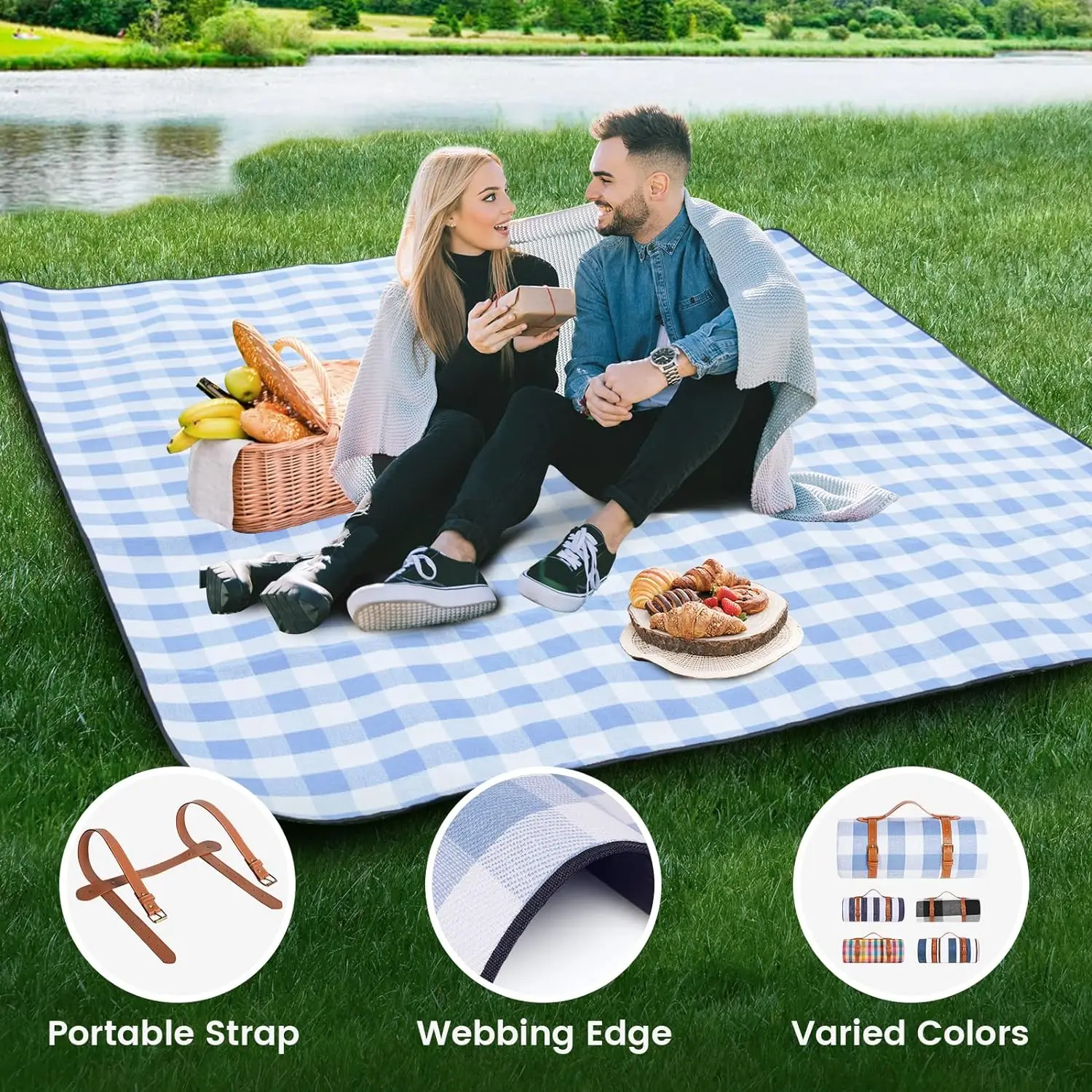ZHUOHUA Picnic Blanket Extra L - Outdoor Camping Mats Large ulasan dan harga