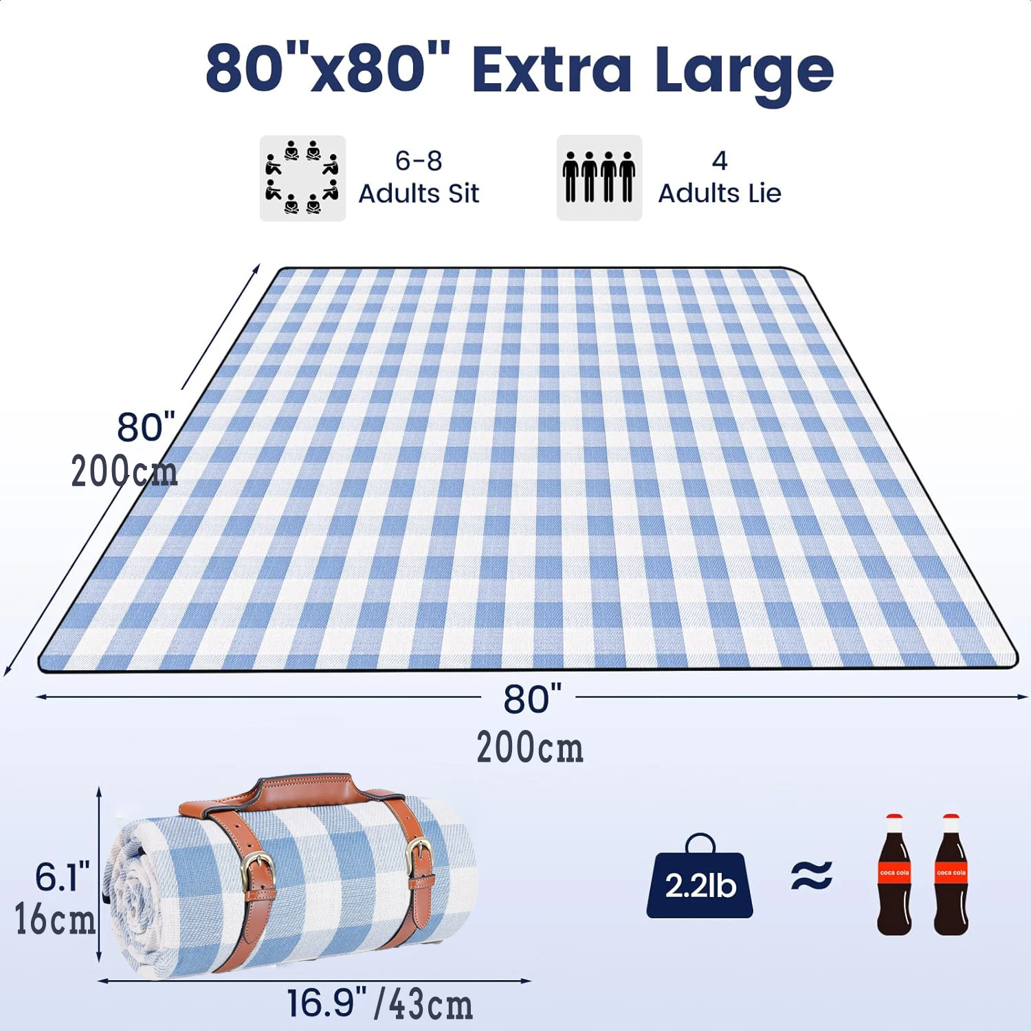 ZHUOHUA Picnic Blanket Extra L - Outdoor Camping Mats Large ulasan dan harga
