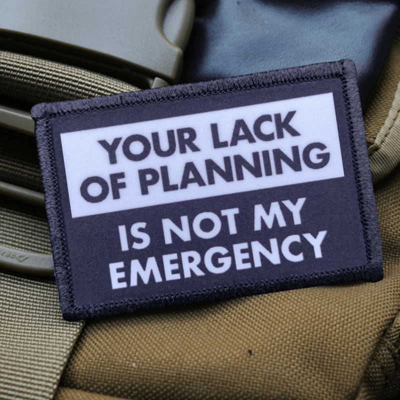 Not My Emergency Funny Patch G - Bivvy Bag Emergency ulasan dan harga