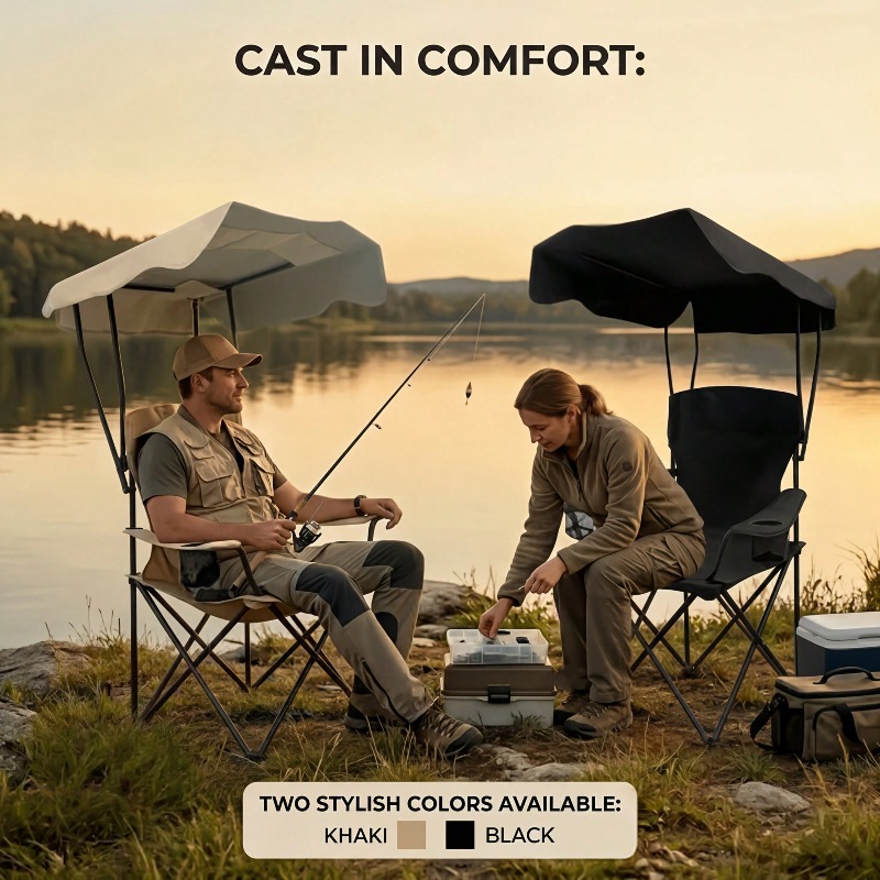 Outdoor Camping Chair With Awn - Outdoor Activities In Camping ulasan dan harga