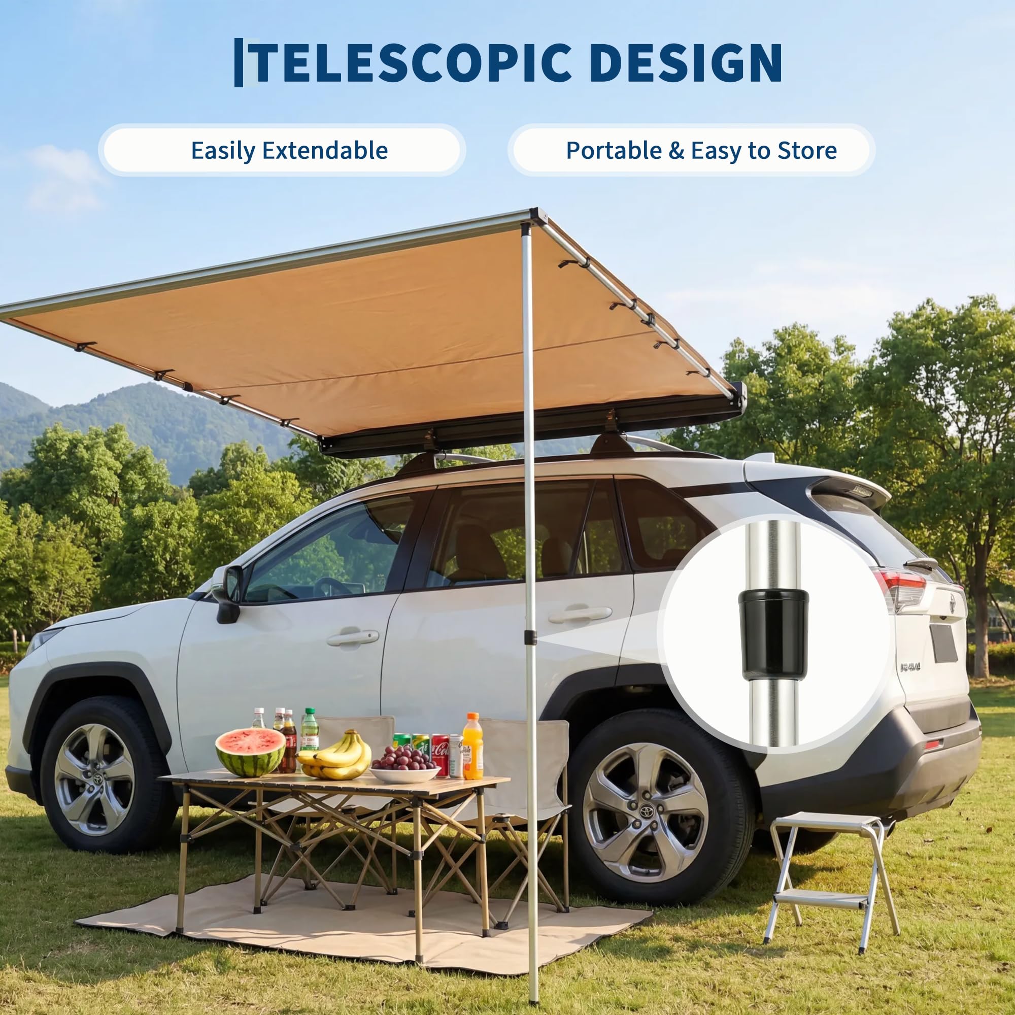 SUV Truck Van Roof Rack Awning - Outdoor Camping Bag ulasan dan harga