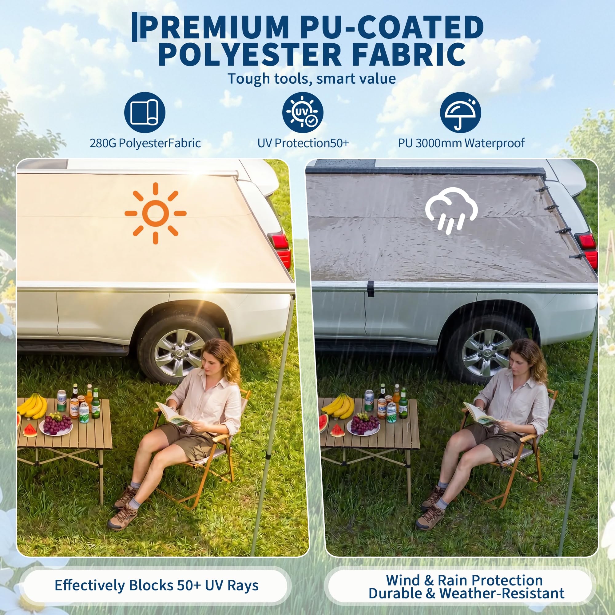 SUV Truck Van Roof Rack Awning - Outdoor Camping Bag ulasan dan harga