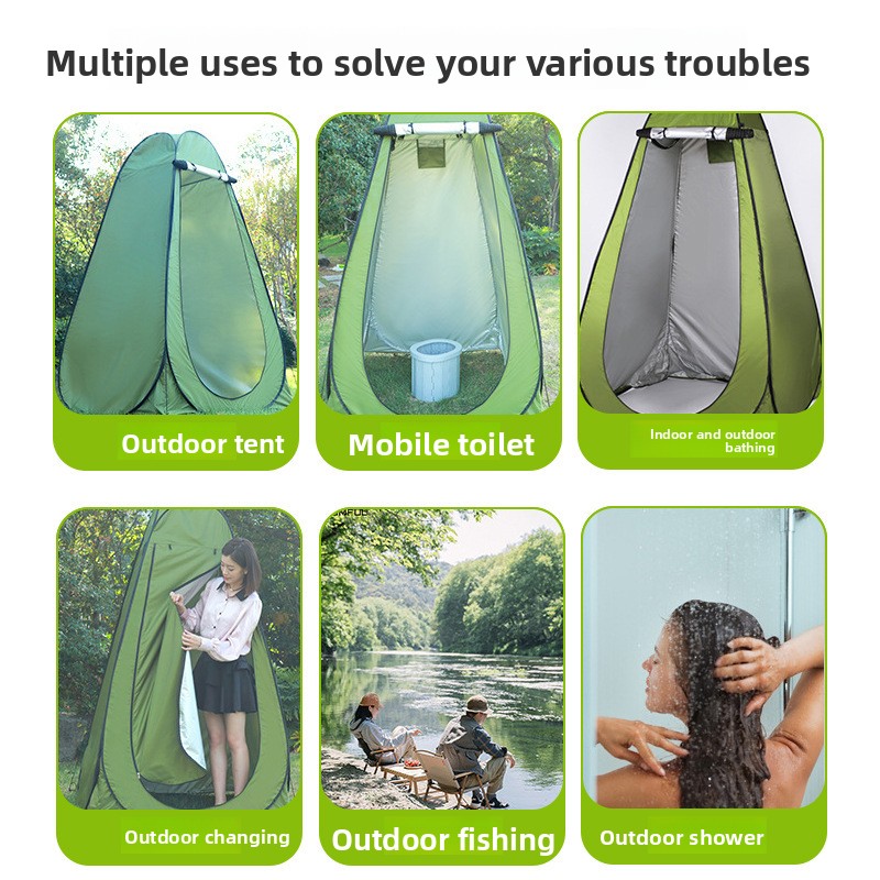 Auto Pop Up Single Layer Priva - Outdoor Camping Toilet Tent ulasan dan harga